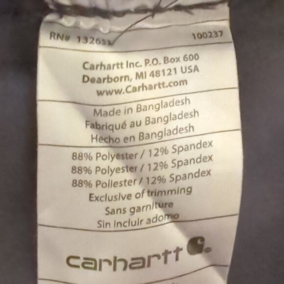 Carhartt Force Liberty Women's Scrubs Top Short Sleeve V-Neck Top Gray Small - Picture 7 of 8